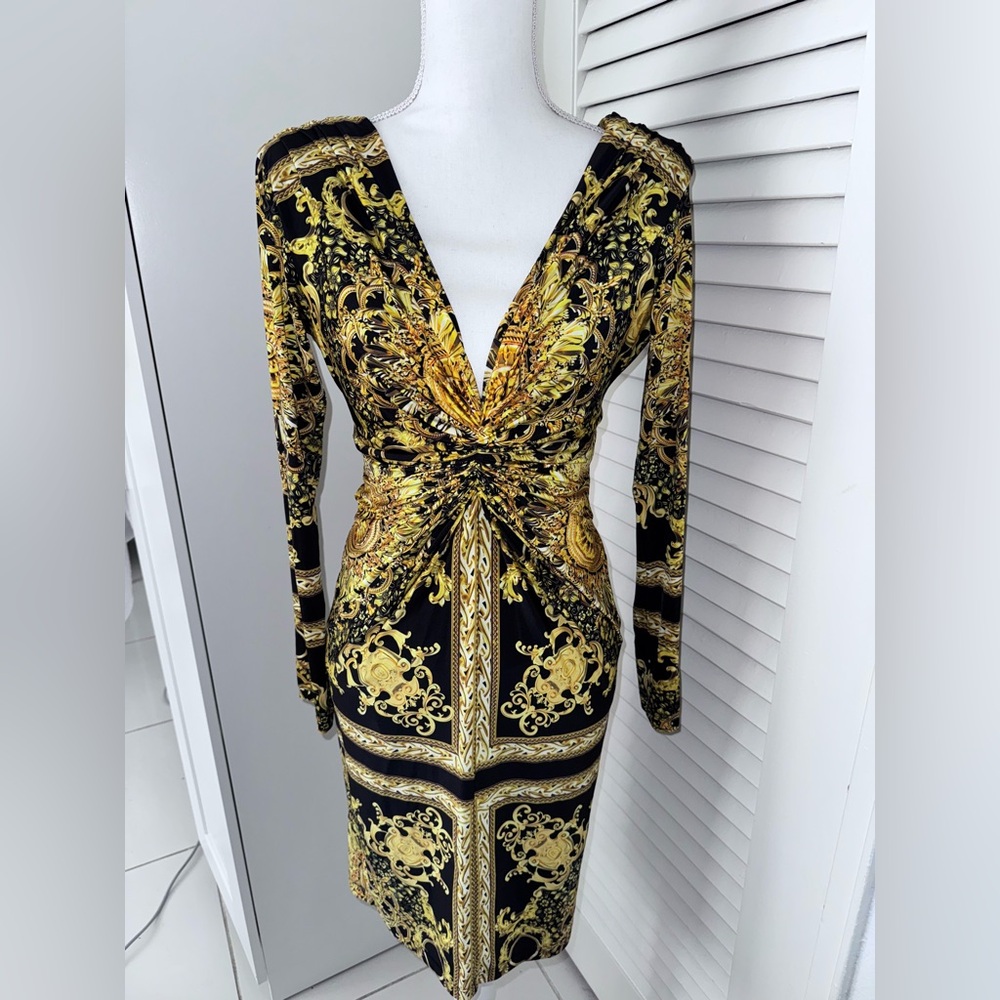 Elegant Black and Gold Women's Dress